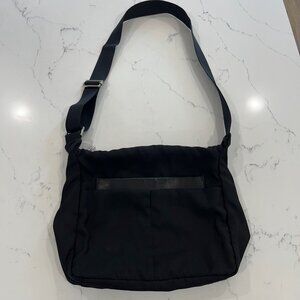 LAMARTHE Made in Italy boho multifunctional purse black fabric and leather